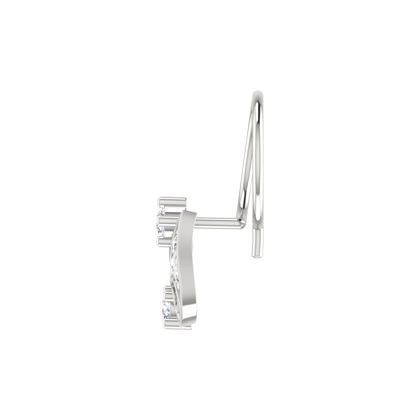 0.11 Carat Natural Diamond Nose Pin - HI Color, VS-SI Clarity.